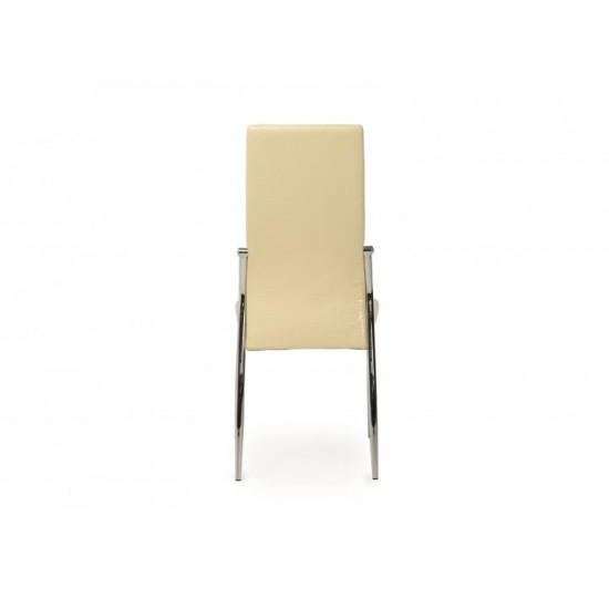 Chair with chrome legs Vetro VT-N-20-8 artificial leather, milky color Chair with chrome legs Vetro VT-N-20-8 artificial leather, milky color