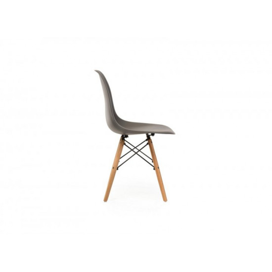 Chair with wooden legs Vetro VT-M-05 plastic color gray Chair with wooden legs Vetro VT-M-05 plastic color gray