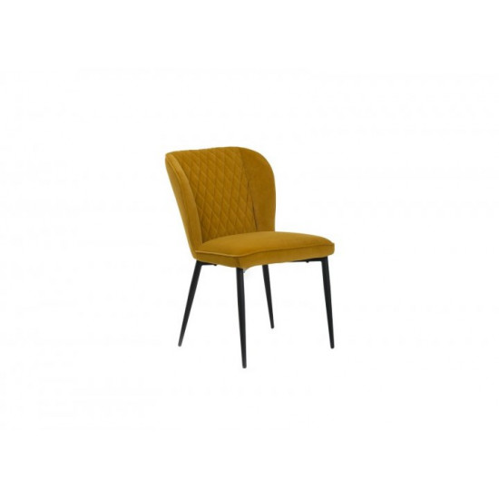 Chair with metal legs Vetro VT-M-44 matte corduroy mustard color Chair with metal legs Vetro VT-M-44 matte corduroy mustard color