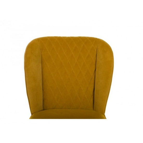 Chair with metal legs Vetro VT-M-44 matte corduroy mustard color Chair with metal legs Vetro VT-M-44 matte corduroy mustard color
