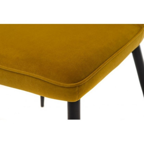 Chair with metal legs Vetro VT-M-44 matte corduroy mustard color Chair with metal legs Vetro VT-M-44 matte corduroy mustard color