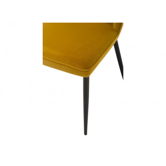 Chair with metal legs Vetro VT-M-44 matte corduroy mustard color Chair with metal legs Vetro VT-M-44 matte corduroy mustard color