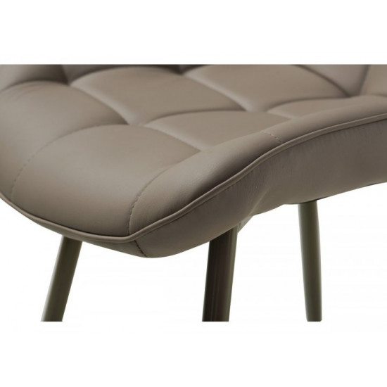 Chair with metal legs Vetro VT-N-45 artificial leather cappuccino color Chair with metal legs Vetro VT-N-45 artificial leather cappuccino color