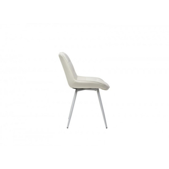 Chair with metal legs Vetro VT-N-45 artificial leather, white Chair with metal legs Vetro VT-N-45 artificial leather, white