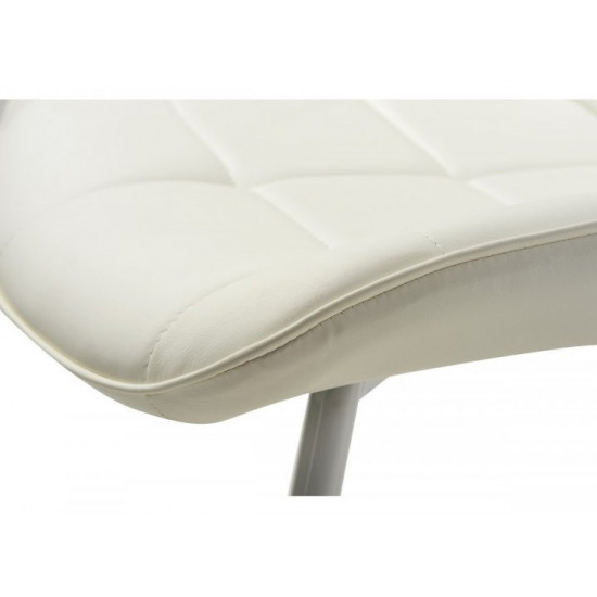 Chair with metal legs Vetro VT-N-45 artificial leather, white Chair with metal legs Vetro VT-N-45 artificial leather, white