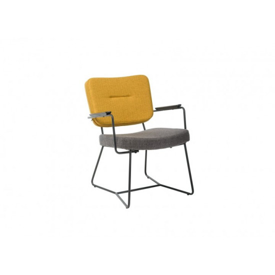 Chair with metal legs Vetro VT-M-80 fabric color mustard + gray Chair with metal legs Vetro VT-M-80 fabric color mustard + gray