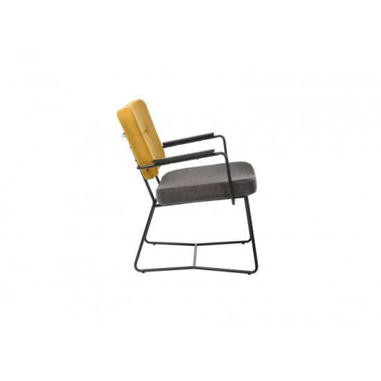 Chair with metal legs Vetro VT-M-80 fabric color mustard + gray Chair with metal legs Vetro VT-M-80 fabric color mustard + gray
