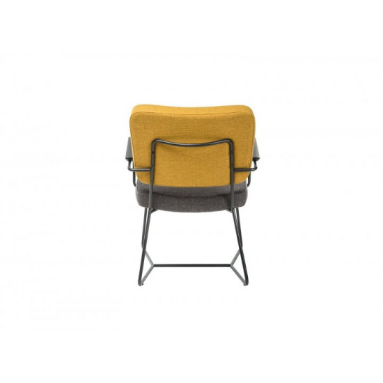 Chair with metal legs Vetro VT-M-80 fabric color mustard + gray Chair with metal legs Vetro VT-M-80 fabric color mustard + gray