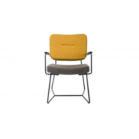 Chair with metal legs Vetro VT-M-80 fabric color mustard + gray Chair with metal legs Vetro VT-M-80 fabric color mustard + gray