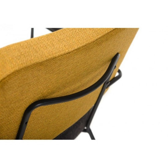 Chair with metal legs Vetro VT-M-80 fabric color mustard + gray Chair with metal legs Vetro VT-M-80 fabric color mustard + gray