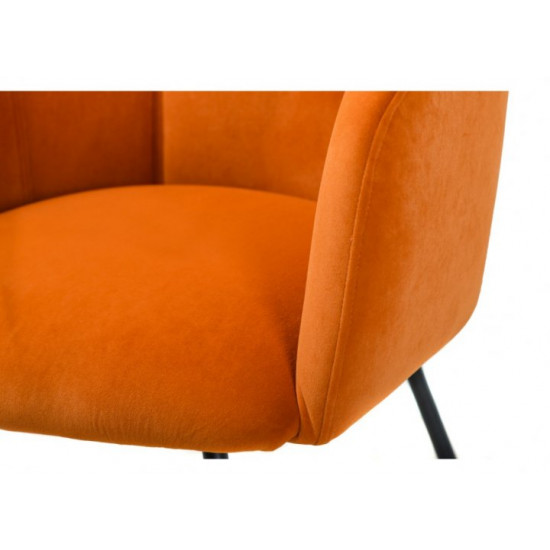 Chair with metal legs Vetro VT-M-60 matte corduroy copper color Chair with metal legs Vetro VT-M-60 matte corduroy copper color
