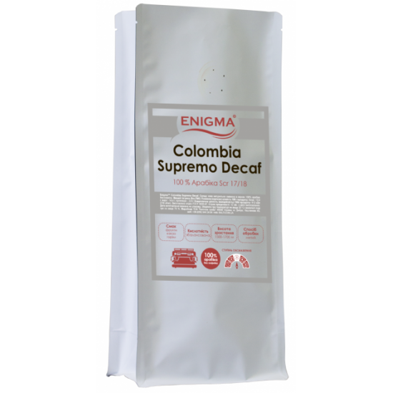 Кофе в зернах Enigma Colombia Supremo Decaf 1 кг (4000000000060) Кофе в зернах Enigma Colombia Supremo Decaf 1 кг (4000000000060)
