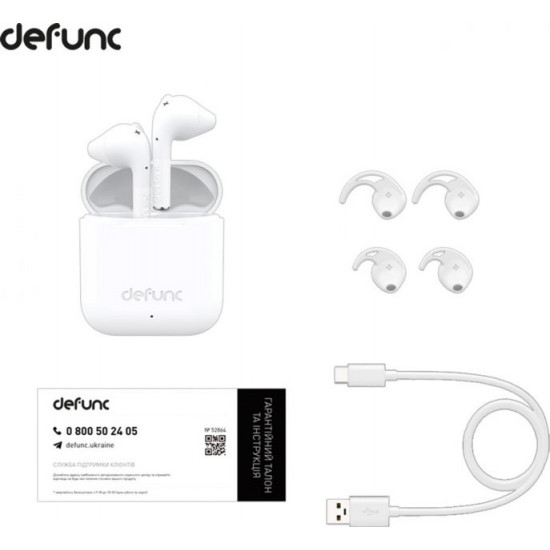 Навушники Defunc True Go Slim TWS White (D4212) Навушники Defunc True Go Slim TWS White (D4212)