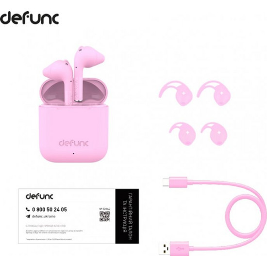 Наушники Defunc True Go Slim TWS Pink (D4215) Наушники Defunc True Go Slim TWS Pink (D4215)