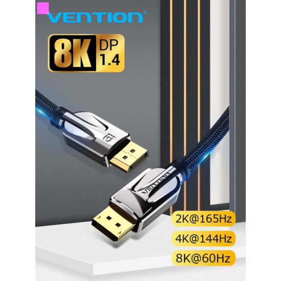 Кабель Vention DisplayPort v1.4 2 м Black (HCABH) Кабель Vention DisplayPort v1.4 2 м Black (HCABH)