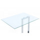 Table Arhome Quadro SM225 Clear/Chrom/Whitemarble IMSX1 Table Arhome Quadro SM225 Clear/Chrom/Whitemarble IMSX1