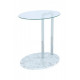 Table Arhome Mark SM275 Clear/Chrome/Whitemarble XCNF2 Table Arhome Mark SM275 Clear/Chrome/Whitemarble XCNF2
