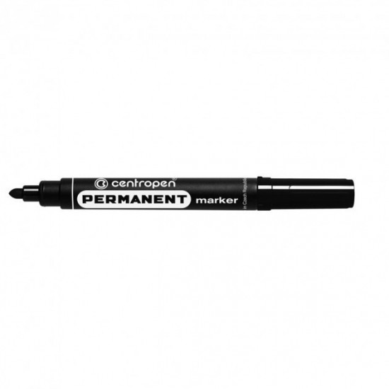 Маркер Centropen Permanent 2.5 мм круглый черный (8566) Маркер Centropen Permanent 2.5 мм круглый черный (8566)