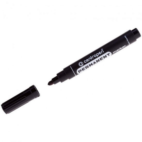 Маркер Centropen Permanent 2.5 мм круглый черный (8566) Маркер Centropen Permanent 2.5 мм круглый черный (8566)