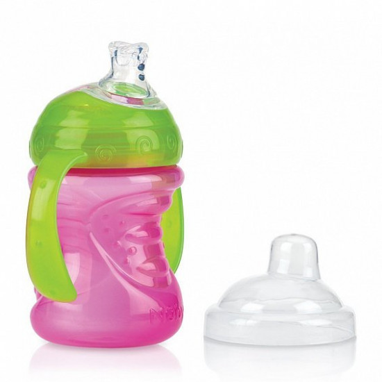 Поильник непроливайка Nuby с силиконовым носиком и ручками No Spill 240 мл (NV0404003pnk) Поильник непроливайка Nuby с силиконовым носиком и ручками No Spill 240 мл (NV0404003pnk)