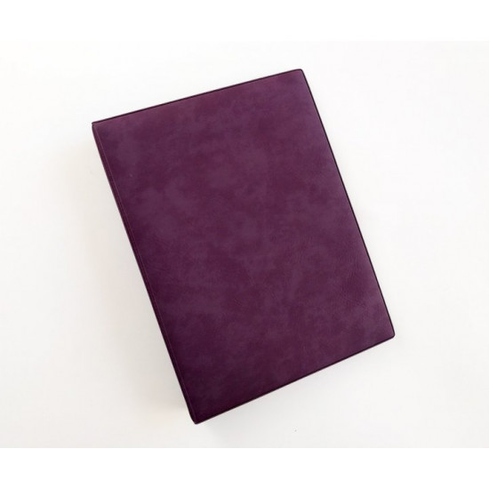Cover (folder) on rings Nubuk purple for removable blocks, A5, artificial nubuck, No brand Cover (folder) on rings Nubuk purple for removable blocks, A5, artificial nubuck, No brand