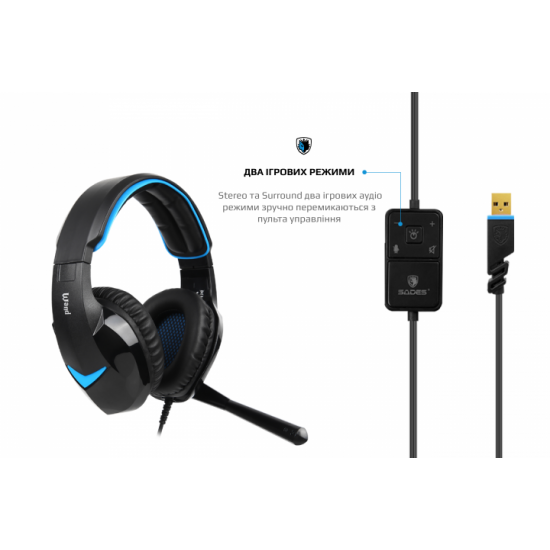 Наушники Sades SA-914 Wand LED 7.1 Virtual Surround Black/Blue (sa914bku) Наушники Sades SA-914 Wand LED 7.1 Virtual Surround Black/Blue (sa914bku)
