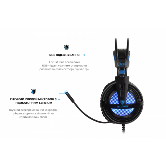 Навушники Sades SA-904 Locust Plus RGB 7.1 Virtual Surround Black (sa904bku) Навушники Sades SA-904 Locust Plus RGB 7.1 Virtual Surround Black (sa904bku)