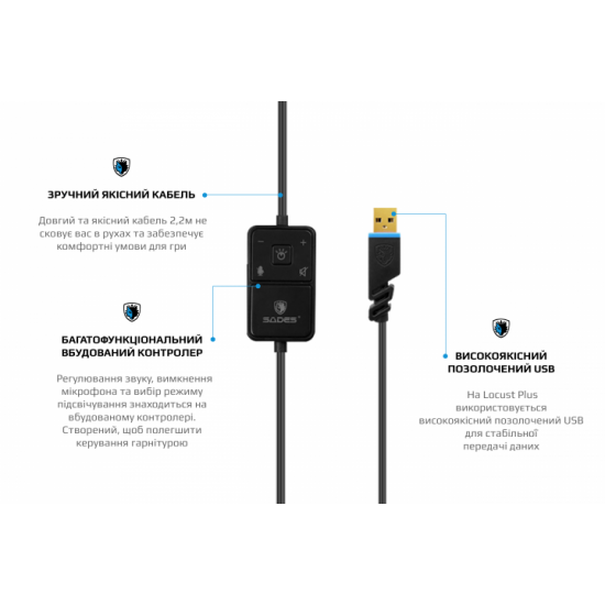 Навушники Sades SA-904 Locust Plus RGB 7.1 Virtual Surround Black (sa904bku) Навушники Sades SA-904 Locust Plus RGB 7.1 Virtual Surround Black (sa904bku)