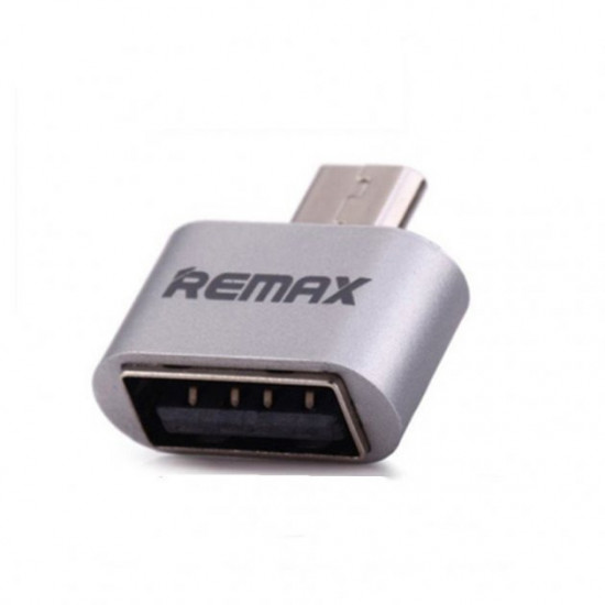 Adapter Remax RA-OTG USB(F) to microUSB(M), silver