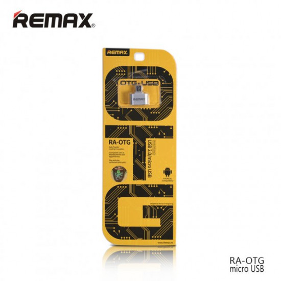 Adapter Remax RA-OTG USB(F) to microUSB(M), silver