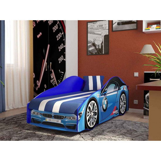 Bed car Viorina Deko BMW Elite with lifting mechanism 170x80 cm. blue