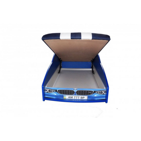 Bed car Viorina Deko BMW Elite with lifting mechanism 170x80 cm. blue