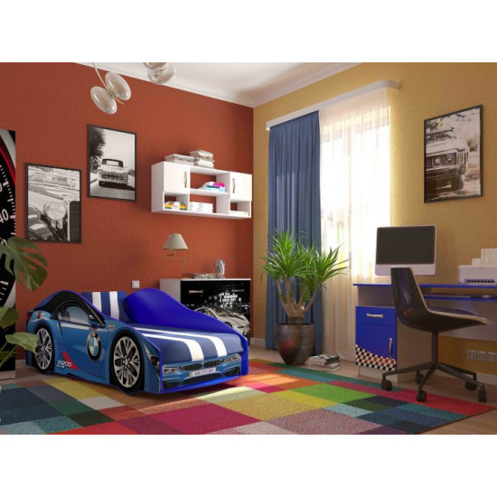 Bed car Viorina Deko BMW Elite with lifting mechanism 170x80 cm. blue