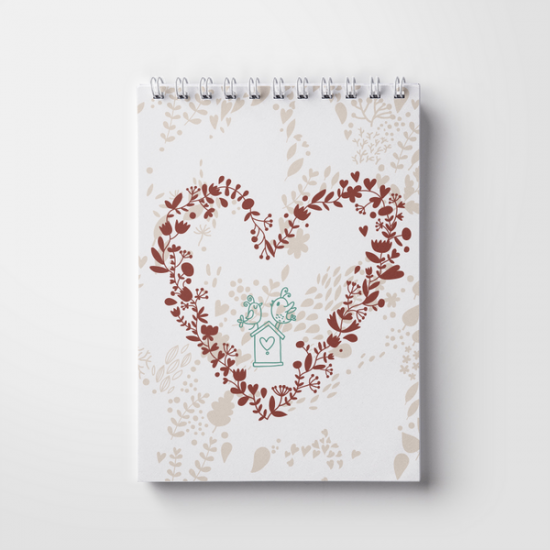 Notebook A5, 50 pages; on a spring. Hearts (WL 04.21-16-10-2) Notebook A5, 50 pages; on a spring. Hearts (WL 04.21-16-10-2)