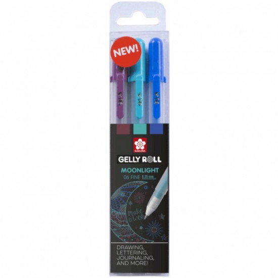 Sakura Moonlight GALAXY gel pens set 3 colors. (8712079448837) Sakura Moonlight GALAXY gel pens set 3 colors. (8712079448837)