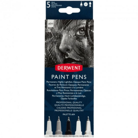 Ручки кольорові Derwent PAINT Pen PALETTE №4 набір 5шт (5028252594875) Ручки кольорові Derwent PAINT Pen PALETTE №4 набір 5шт (5028252594875)