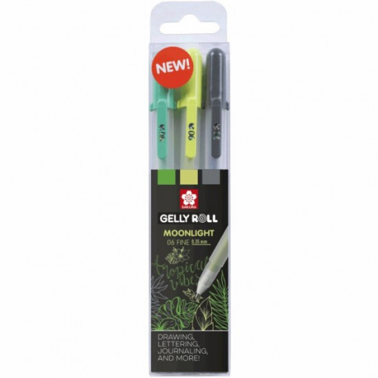 Sakura Moonlight BOTANICAL gel pens set 3 colors. (8712079448844) Sakura Moonlight BOTANICAL gel pens set 3 colors. (8712079448844)