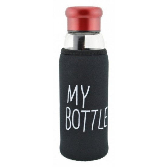 Бутылка стеклянная My Bottle 420 мл с ситечком для заварки Red (3_2666) Бутылка стеклянная My Bottle 420 мл с ситечком для заварки Red (3_2666)