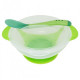 Plate Megazayka NP12 with suction cup with lid and spoon 300 ml Green Plate Megazayka NP12 with suction cup with lid and spoon 300 ml Green