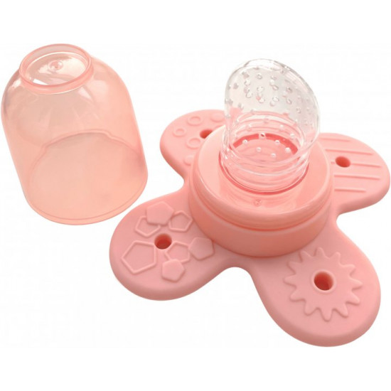 Силиконовый ниблер Kinderenok Nibi Teether 2 in 1 Розовый Силиконовый ниблер Kinderenok Nibi Teether 2 in 1 Розовый