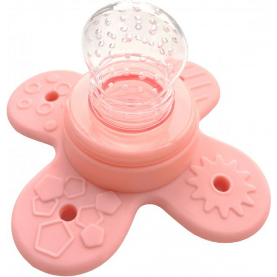 Силиконовый ниблер Kinderenok Nibi Teether 2 in 1 Розовый Силиконовый ниблер Kinderenok Nibi Teether 2 in 1 Розовый
