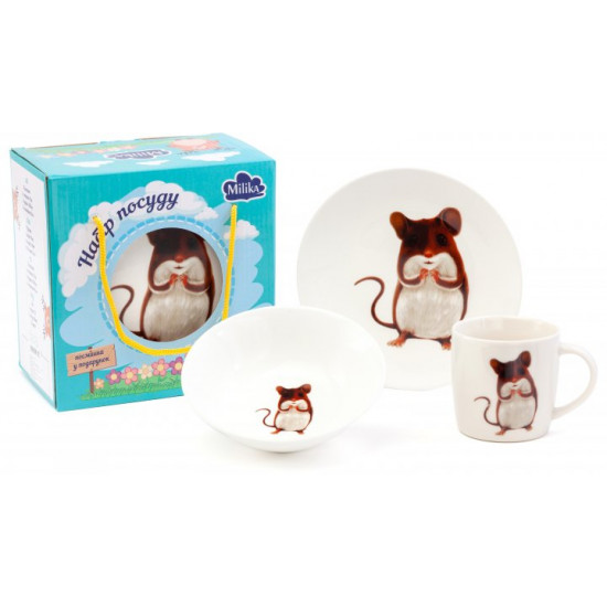 Set of children's dishes Milika Cute Hamster 3 ave. Set of children's dishes Milika Cute Hamster 3 ave.