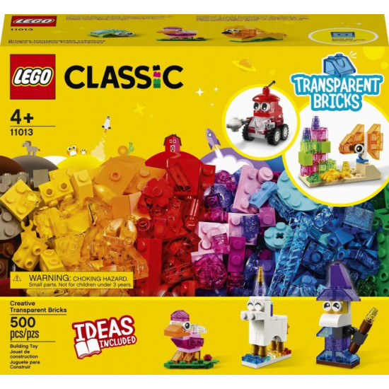 LEGO Classic Construction Set Transparent Creative Bricks 500 Pieces (11013) LEGO Classic Construction Set Transparent Creative Bricks 500 Pieces (11013)