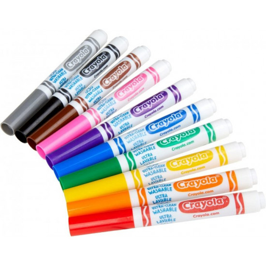 Crayola Ultra Clean Washable Markers Set of 10 (58-7851) Crayola Ultra Clean Washable Markers Set of 10 (58-7851)