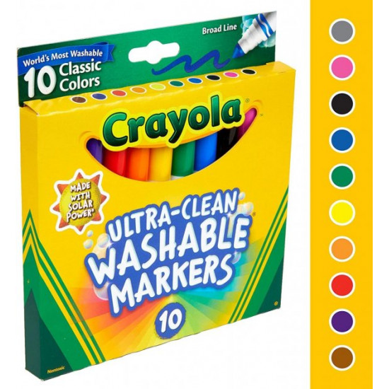 Crayola Ultra Clean Washable Markers Set of 10 (58-7851) Crayola Ultra Clean Washable Markers Set of 10 (58-7851)