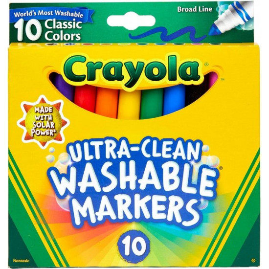 Crayola Ultra Clean Washable Markers Set of 10 (58-7851) Crayola Ultra Clean Washable Markers Set of 10 (58-7851)