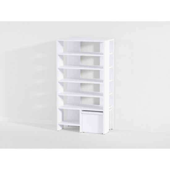 High shoe rack + chipboard stool, Bonittopurple, White, F-79B High shoe rack + chipboard stool, Bonittopurple, White, F-79B