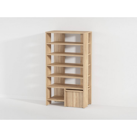 High shoe rack + chipboard stool, Bonittopurple, Sonoma Oak, F-79D High shoe rack + chipboard stool, Bonittopurple, Sonoma Oak, F-79D