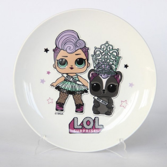 Тарелка фарфоровая L.O.L.Surprise! Miss Punk д. 20,3 см Тарелка фарфоровая L.O.L.Surprise! Miss Punk д. 20,3 см