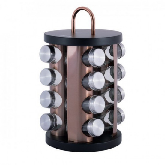 Set of containers for spices Kamille on a round rotating stand MKM-7041 (NAT02465)